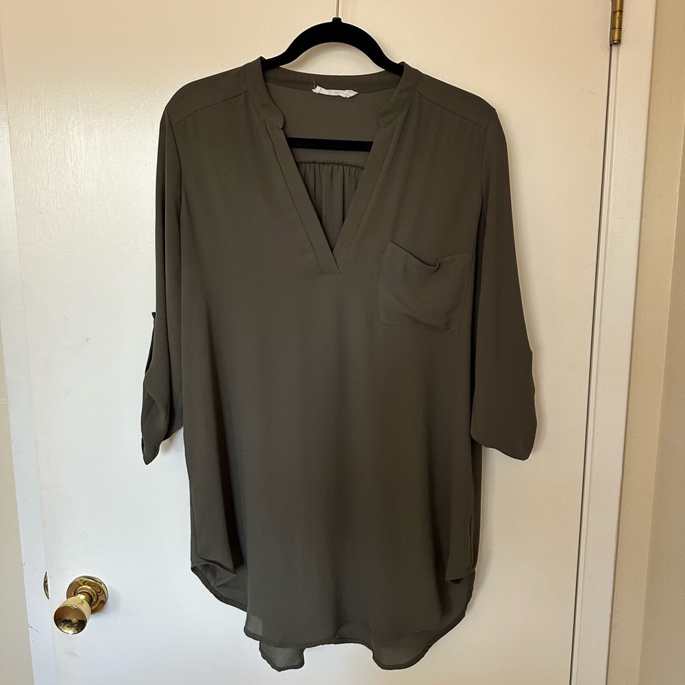 Olive green LUSH brand tunic